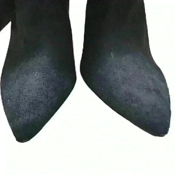 Steve Madden Kinga Black Faux Suede Heeled Boot Size 9 - Picture 3 of 7